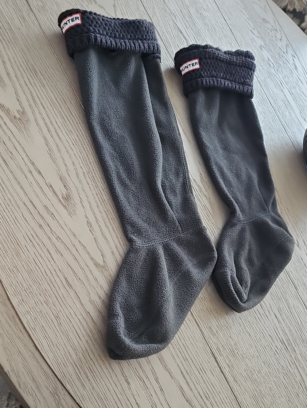 Hunter Charcoal Gray Tall Fleece Boot Socks